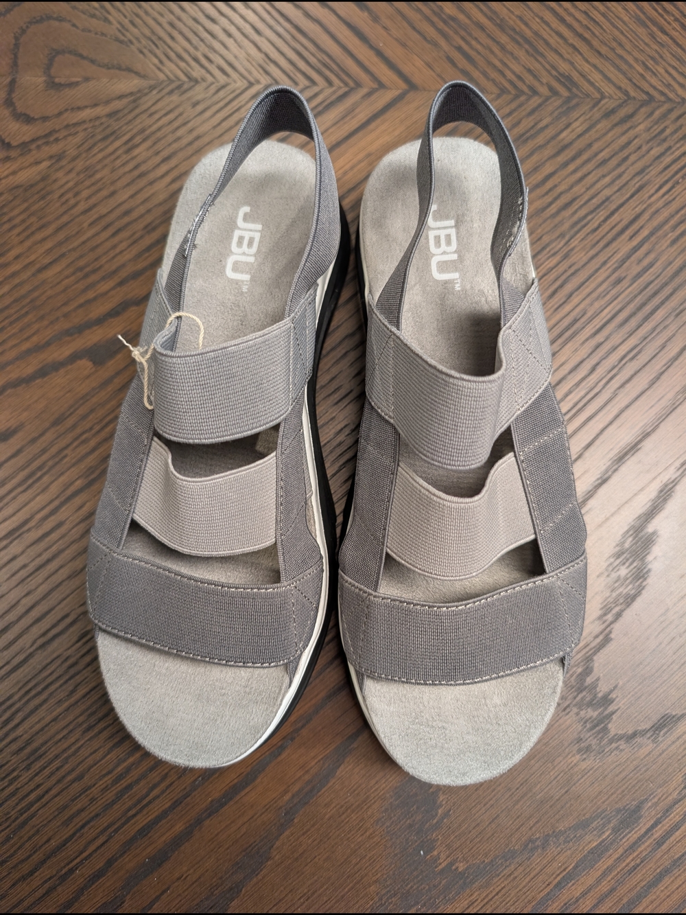 JBU by Jambu Women's Ava Gray Strappy Slingback Sandals sz 6.5
